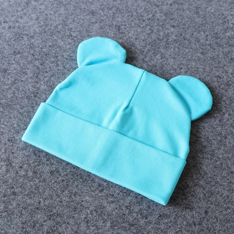 Baby Hat With Ears Cotton Warm Accessories Baby Girl Boy