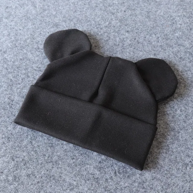 Baby Hat With Ears Cotton Warm Accessories Baby Girl Boy