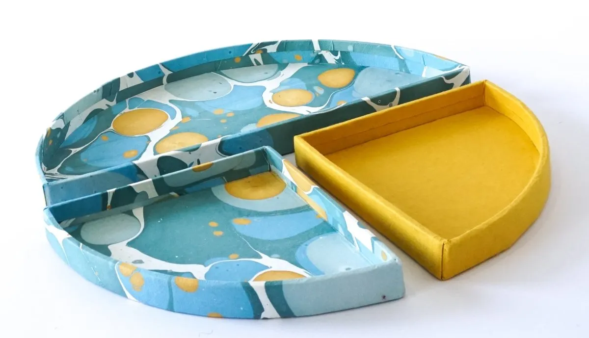 Bento Tray Blue Mustard