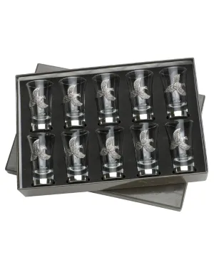Bisley Position Finder Numbered Pheasant Shot Glass Set