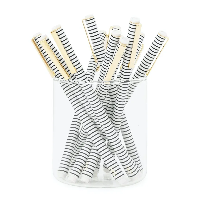 BLACK STRIPE FELT TIP PEN