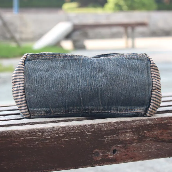 Blue Denim Mens Casual Small Messenger Bags Jean Postman Bag Courier Bag For Men