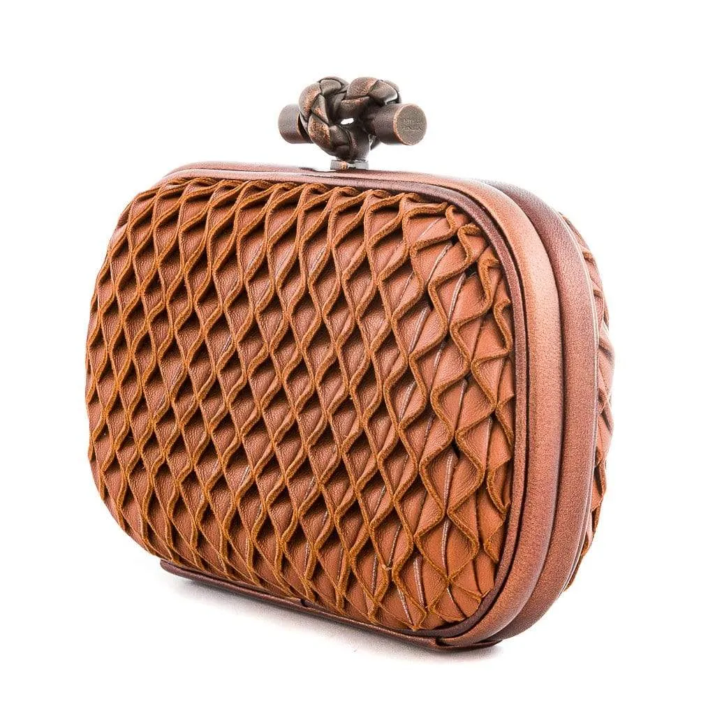 Bottega Venetta Knot Clutch Bronze