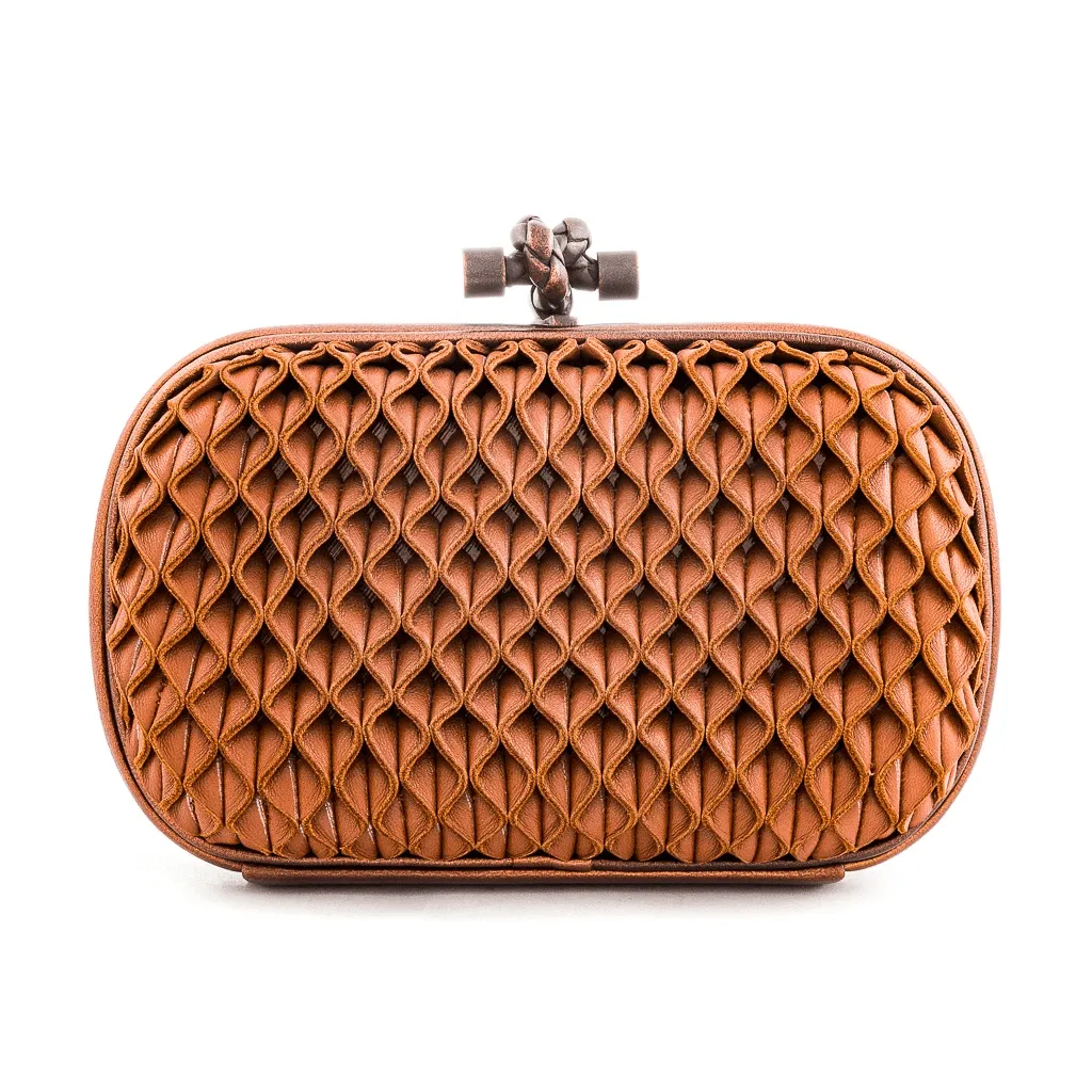 Bottega Venetta Knot Clutch Bronze