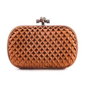 Bottega Venetta Knot Clutch Bronze