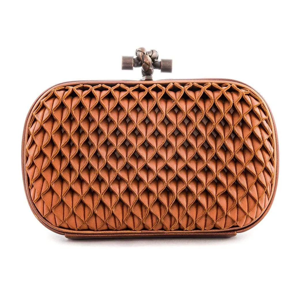 Bottega Venetta Knot Clutch Bronze