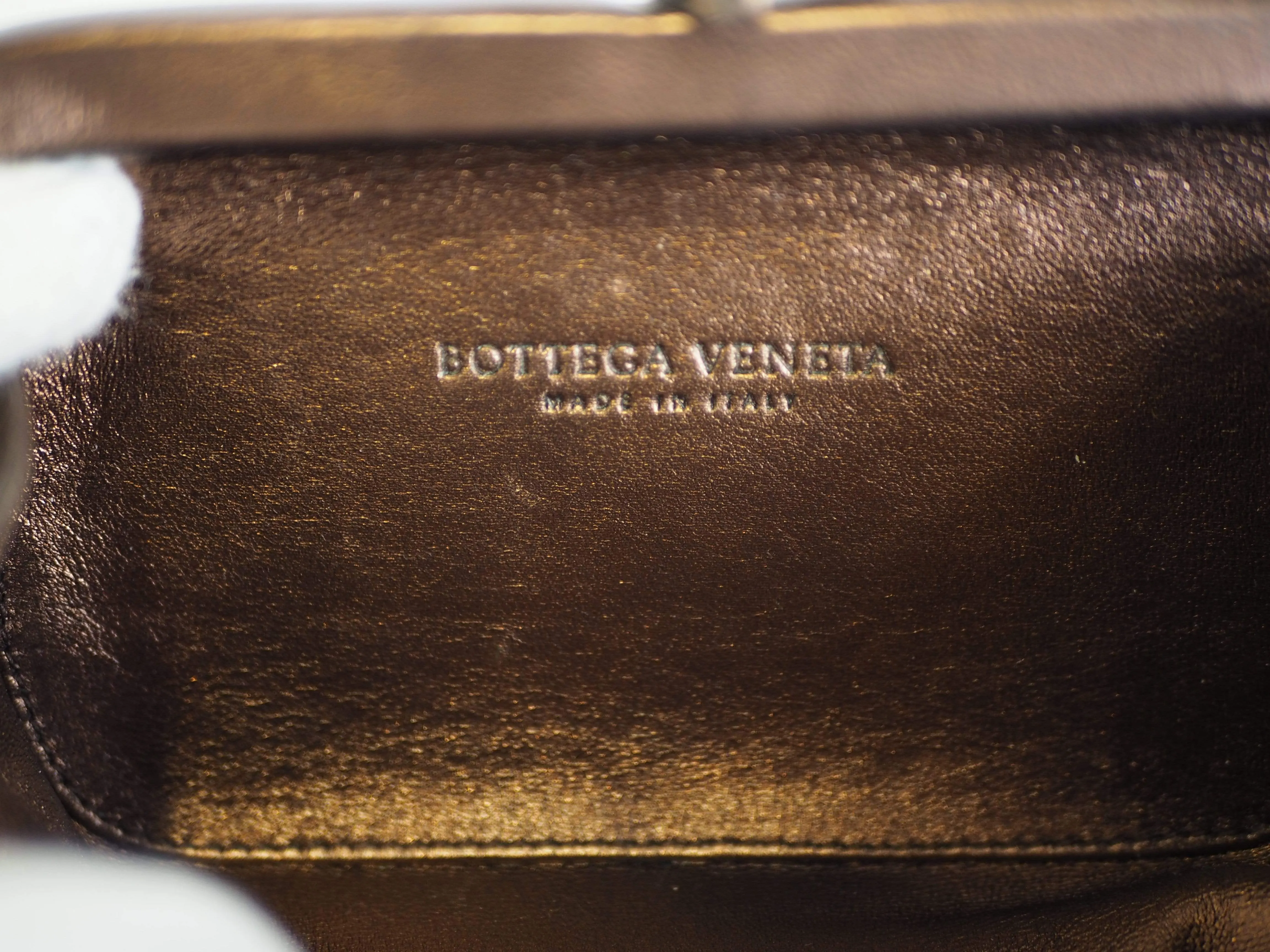Bottega Venetta Knot Clutch Bronze