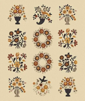 Bountiful Autumn Fall Floral Panel