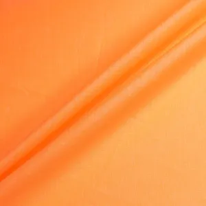Bright Orange Plain Pure Linen
