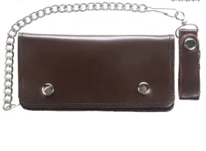 Brown Leather Bifold 4 Compartment Wallet