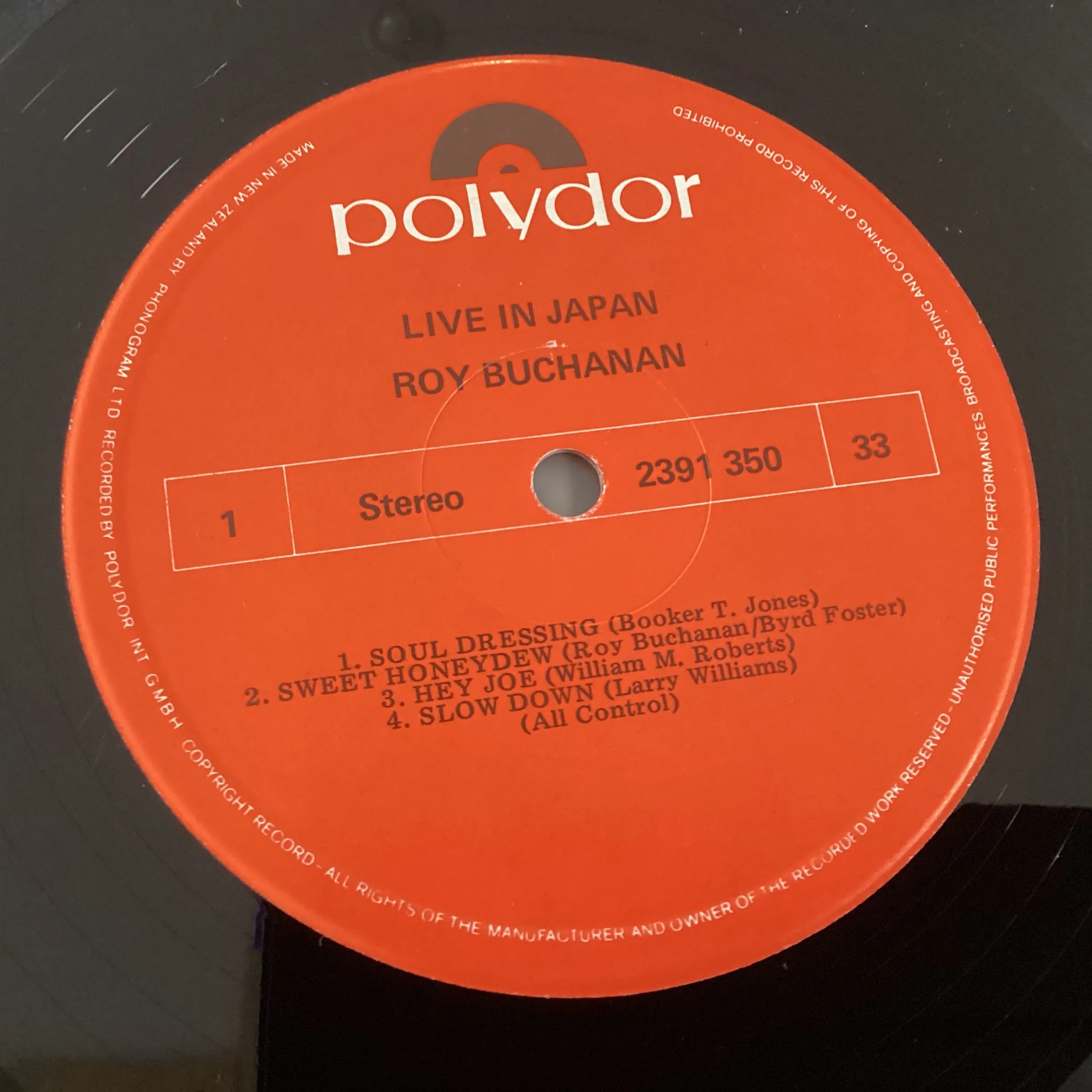BUCHANAN, ROY = LIVE IN JAPAN (AUSTRALIA 1979) (USED)