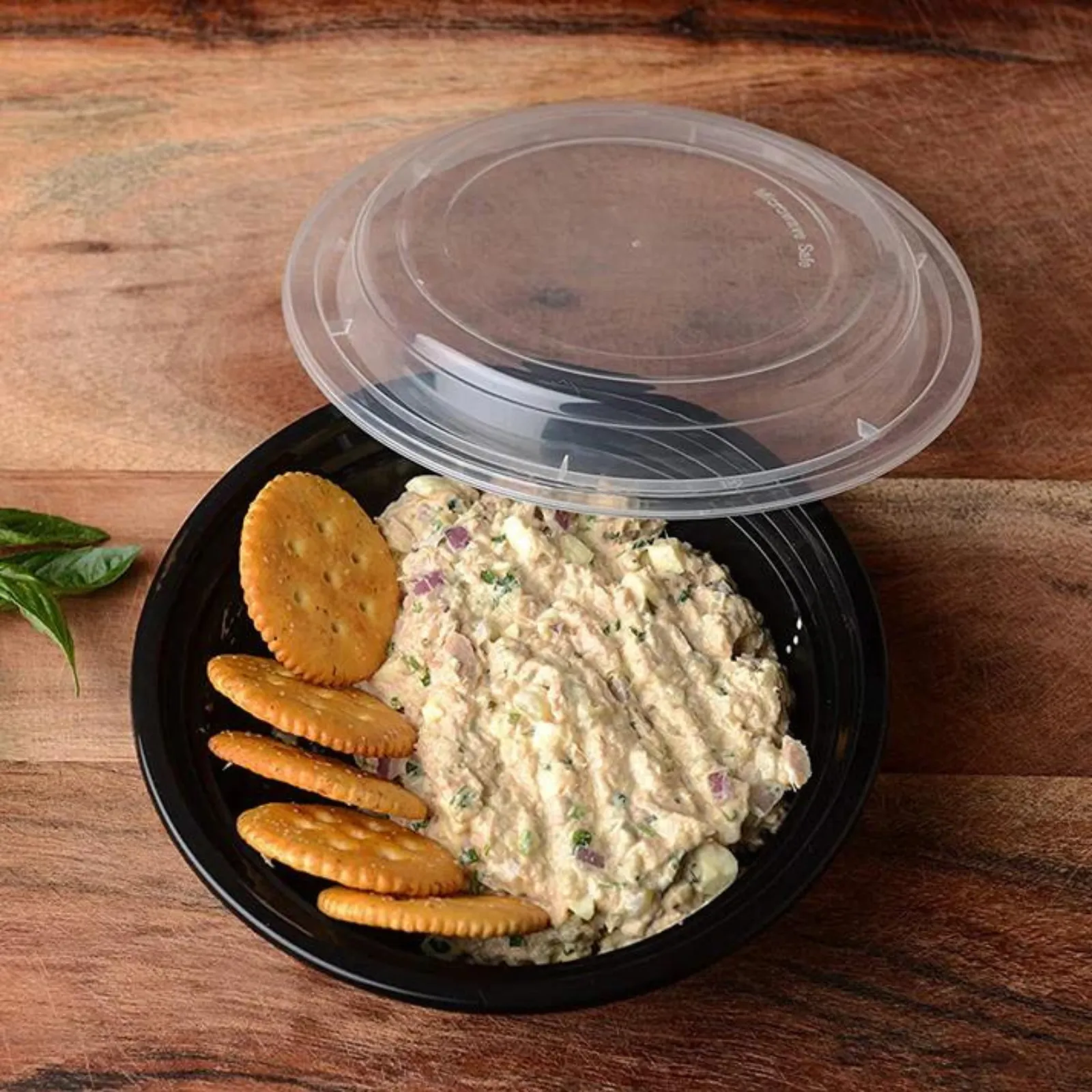 *BULK*  48oz Black Meal Prep/ Bento Box Disposable Container with Clear Lid