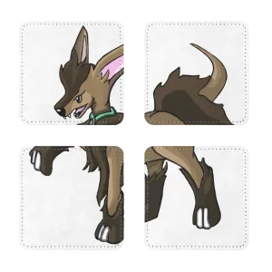 Chihuahun Sublimation Coasters Pack of Four