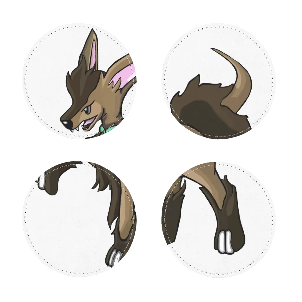 Chihuahun Sublimation Coasters Pack of Four