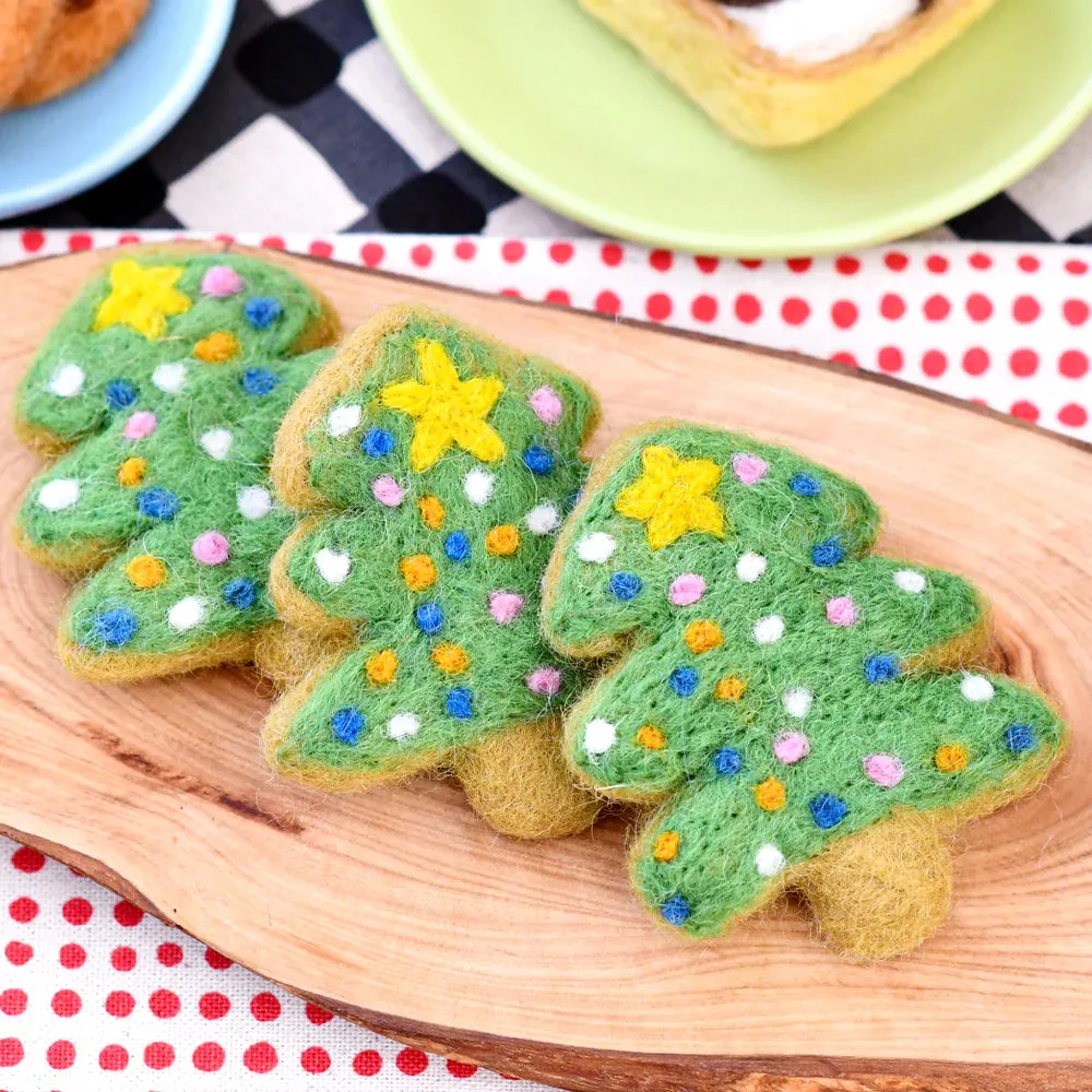 Christmas Tree Cookie Felt Play Food