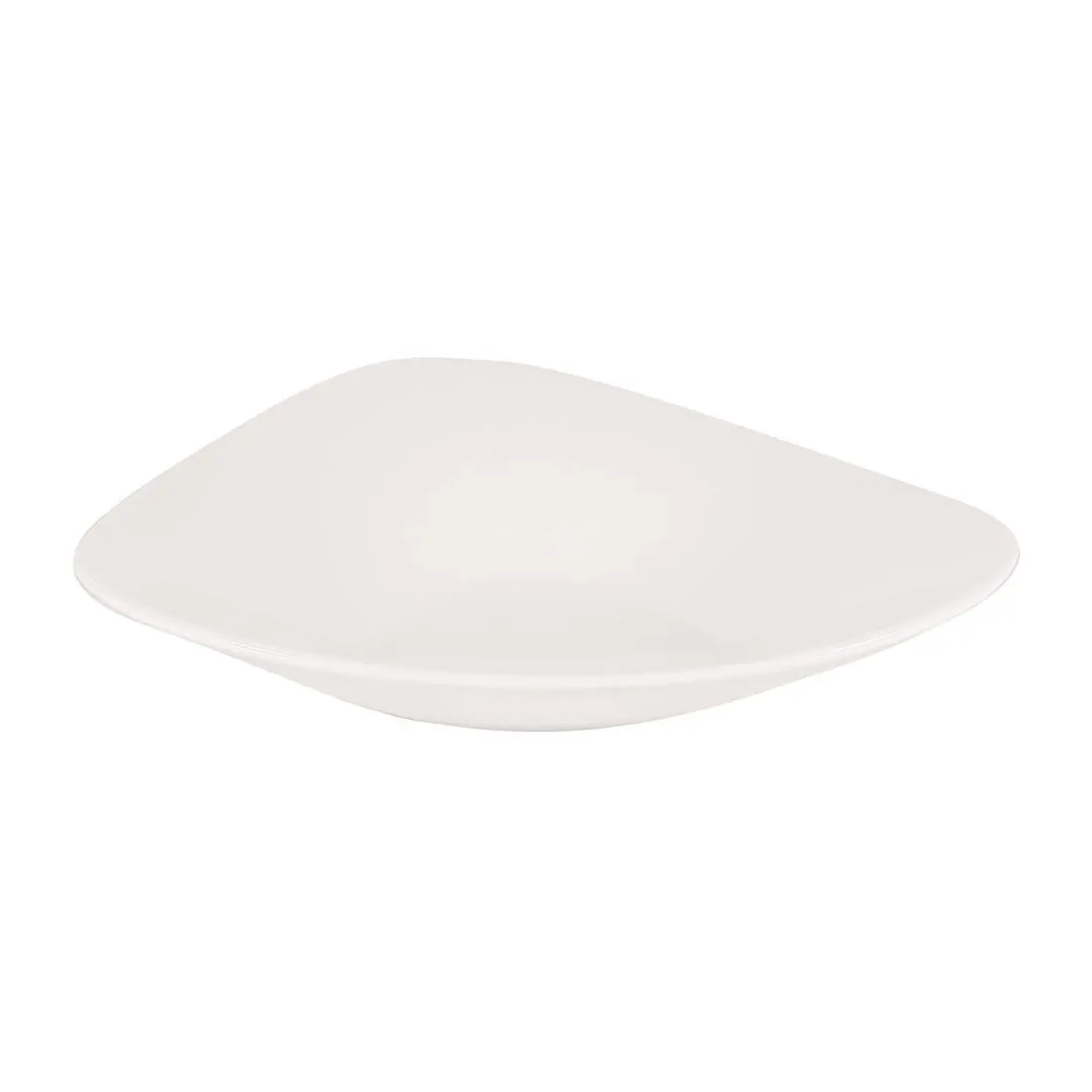 Churchill Lotus Triangular Shallow Bowls White 238mm (Pack of 12) - CW558