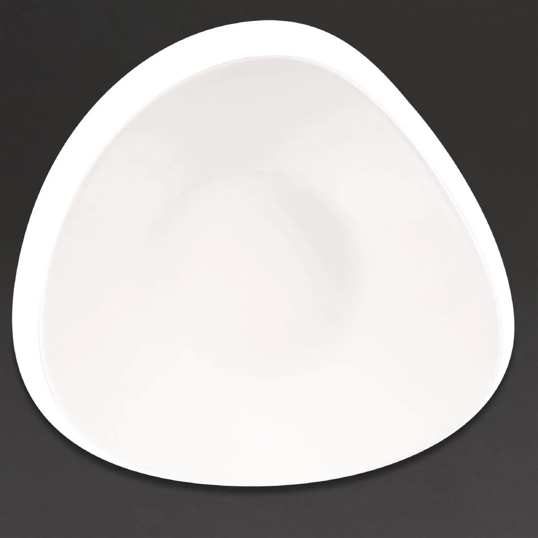 Churchill Lotus Triangular Shallow Bowls White 238mm (Pack of 12) - CW558