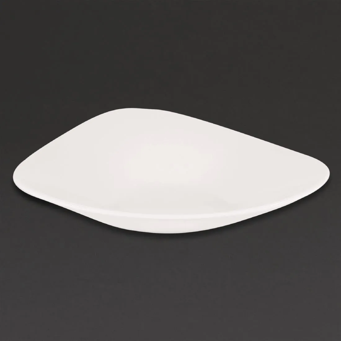 Churchill Lotus Triangular Shallow Bowls White 238mm (Pack of 12) - CW558