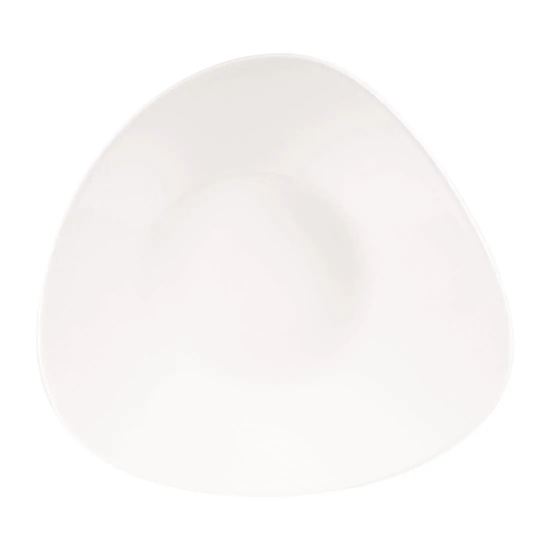 Churchill Lotus Triangular Shallow Bowls White 238mm (Pack of 12) - CW558