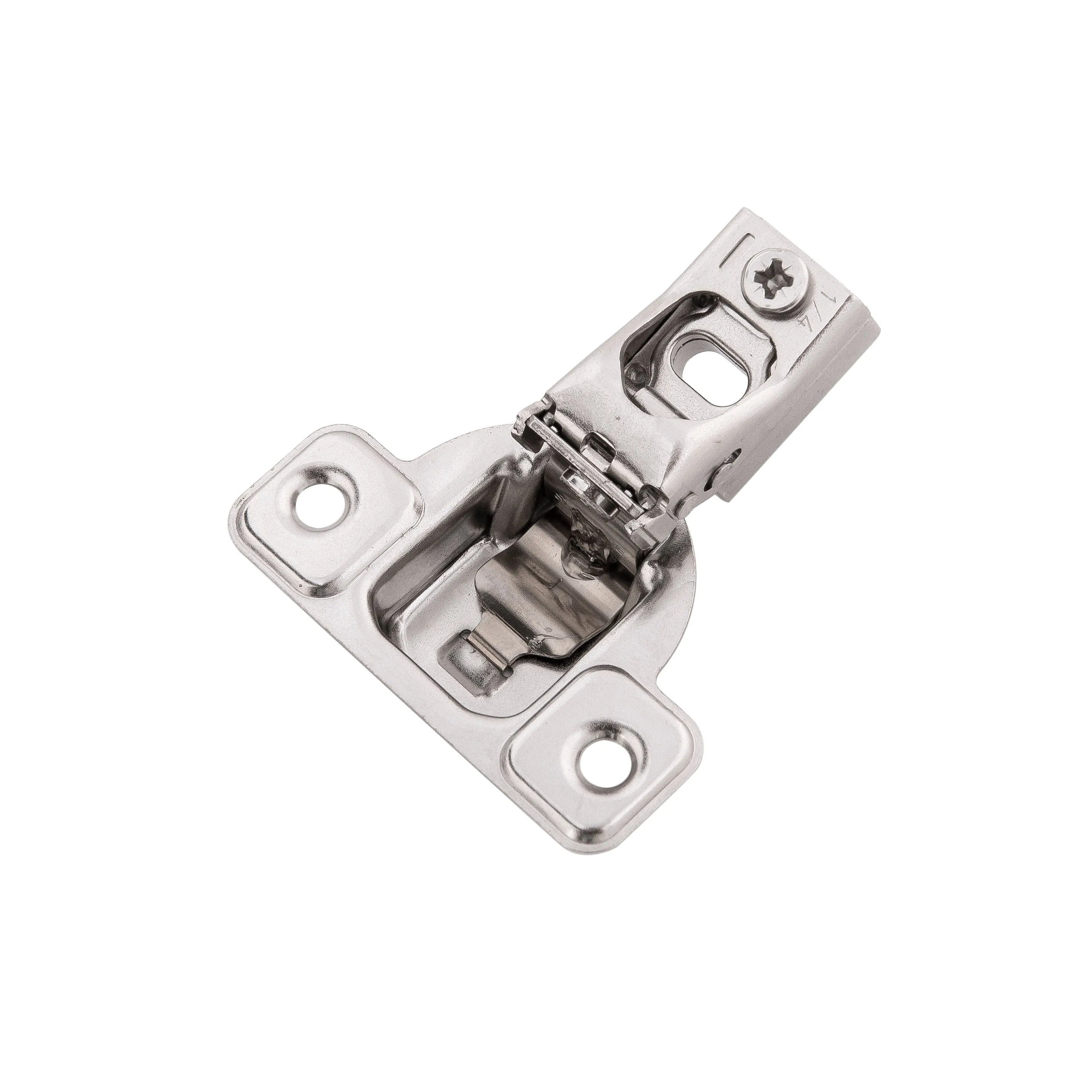 Concealed Self-Closing 1/4 In. Overlay Face Frame Polished Nickel Hinges (2-Pack)