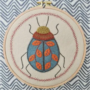 Corrine Lapierre ~ Beetle Felt Applique Hoop Kit