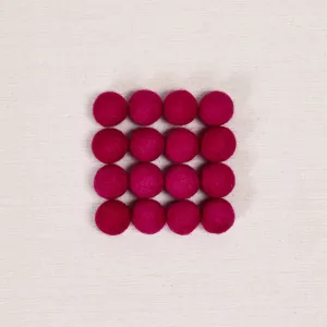 Cranberry Felt Balls