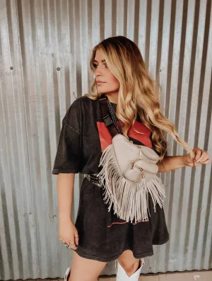 Creamy Fringe Crossbody Bag