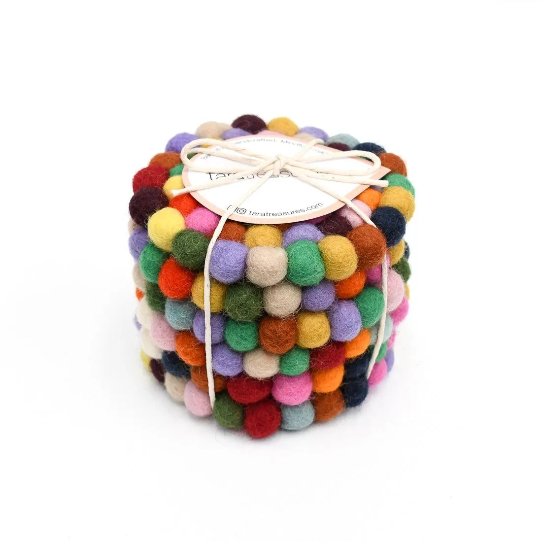 Cup Coasters - Colourful Bundle of 6