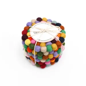 Cup Coasters - Colourful Bundle of 6