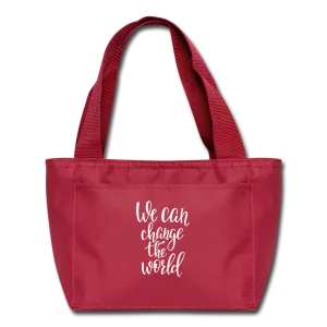 Custom  Inspirational Lunch Bag (We Can Change the World )