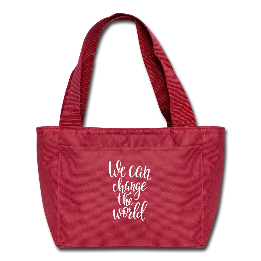 Custom  Inspirational Lunch Bag (We Can Change the World )