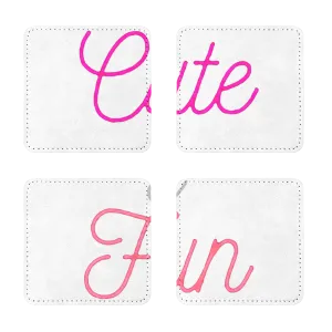 Cute and Fun Sublimation Coasters Pack of Four