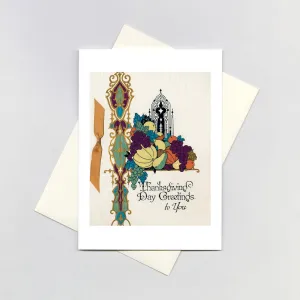Deco Thanksgiving Vegetables - Thanksgiving Greeting Card