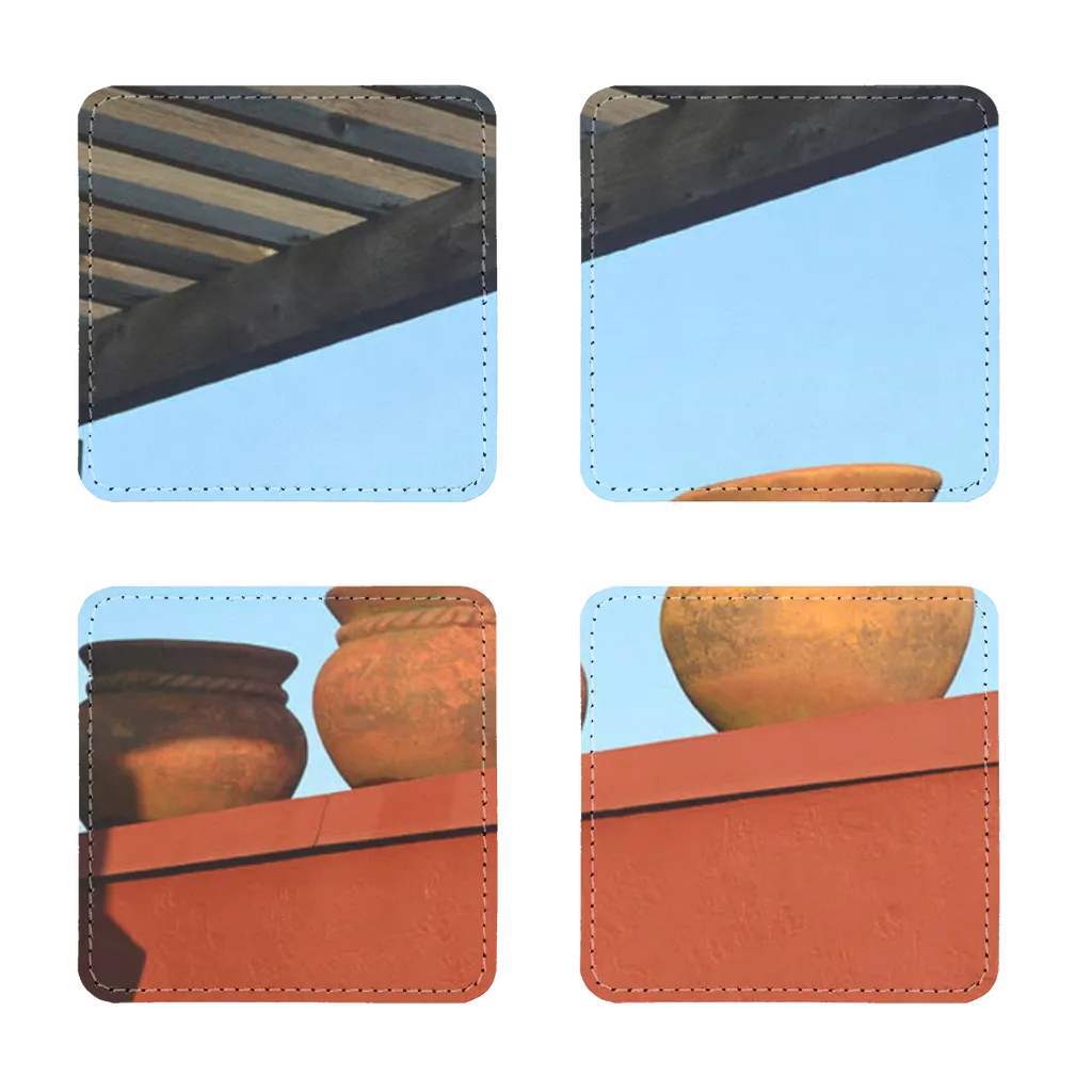 DecorativeVases Sublimation Coasters Pack of Four