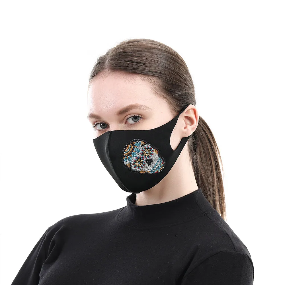 DIY Part Drill Diamond Painting Face Mask Kit Artwork Craft (AA461 Skull)