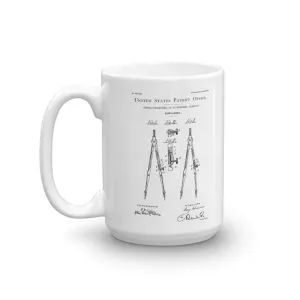 Drawing Compass Patent Mug 1904 - Old Patent Mug, Vintage Tools, Architect Gift, Drawing Tool, Artist Gift, Compass Mug, Drawing Mug