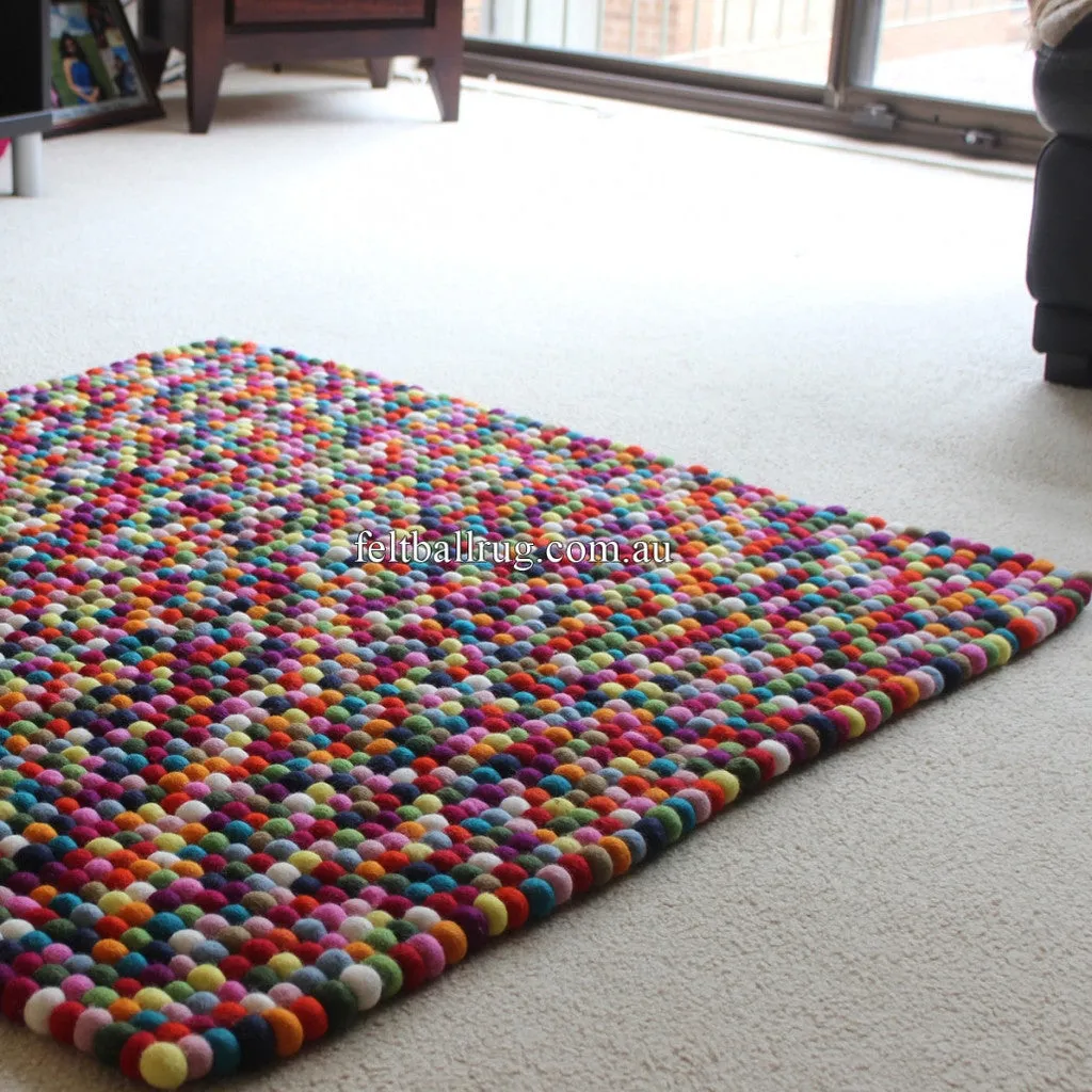 Felt Ball Rug Samples