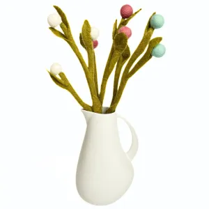 Felt Billy Buttons Stem - Pick Your Favorite