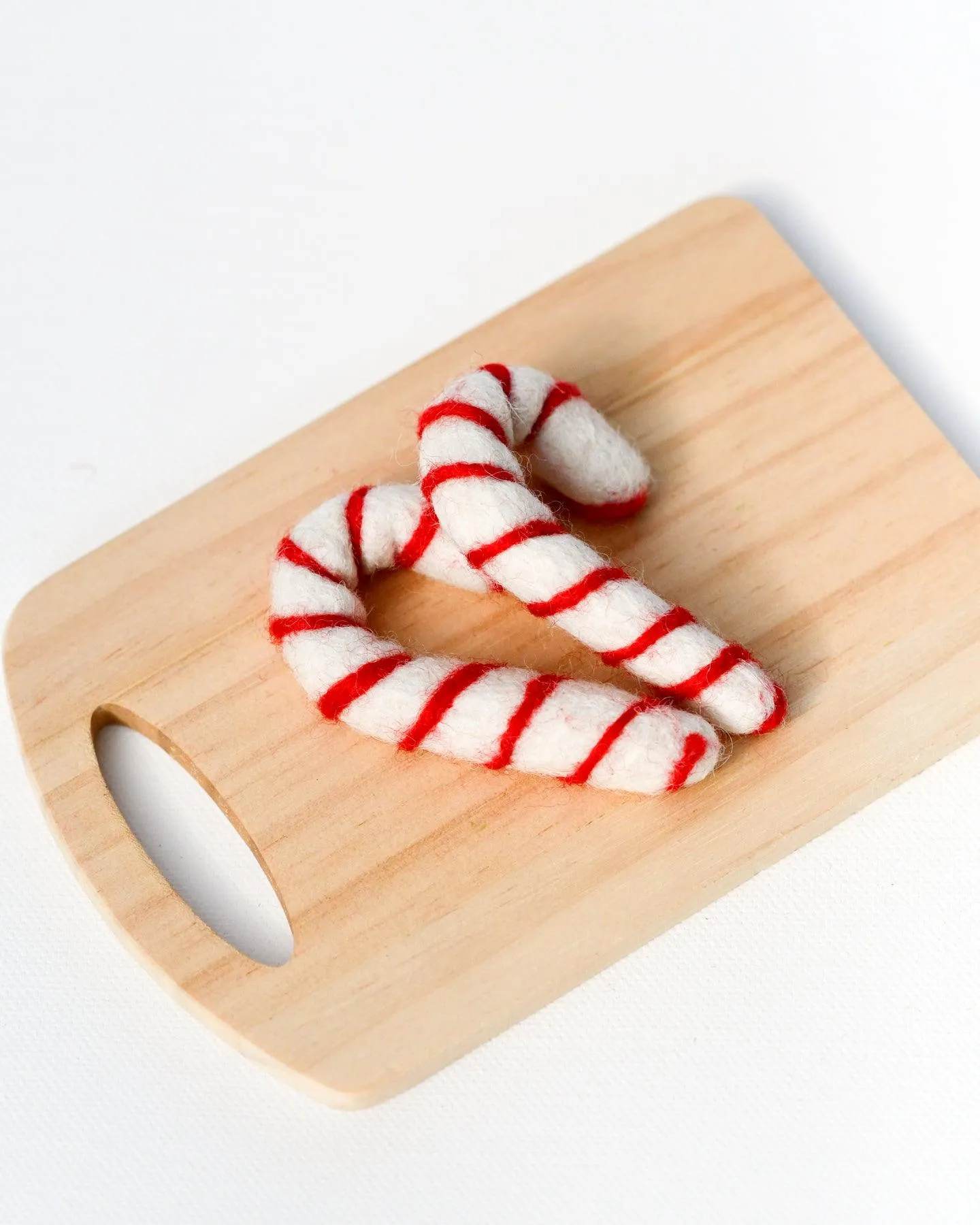 Felt Candy Canes - Set of 2 (White)