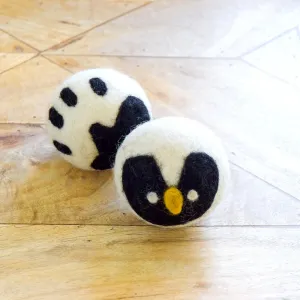 Felt Cat Balls Monochrome (Pair of 2)