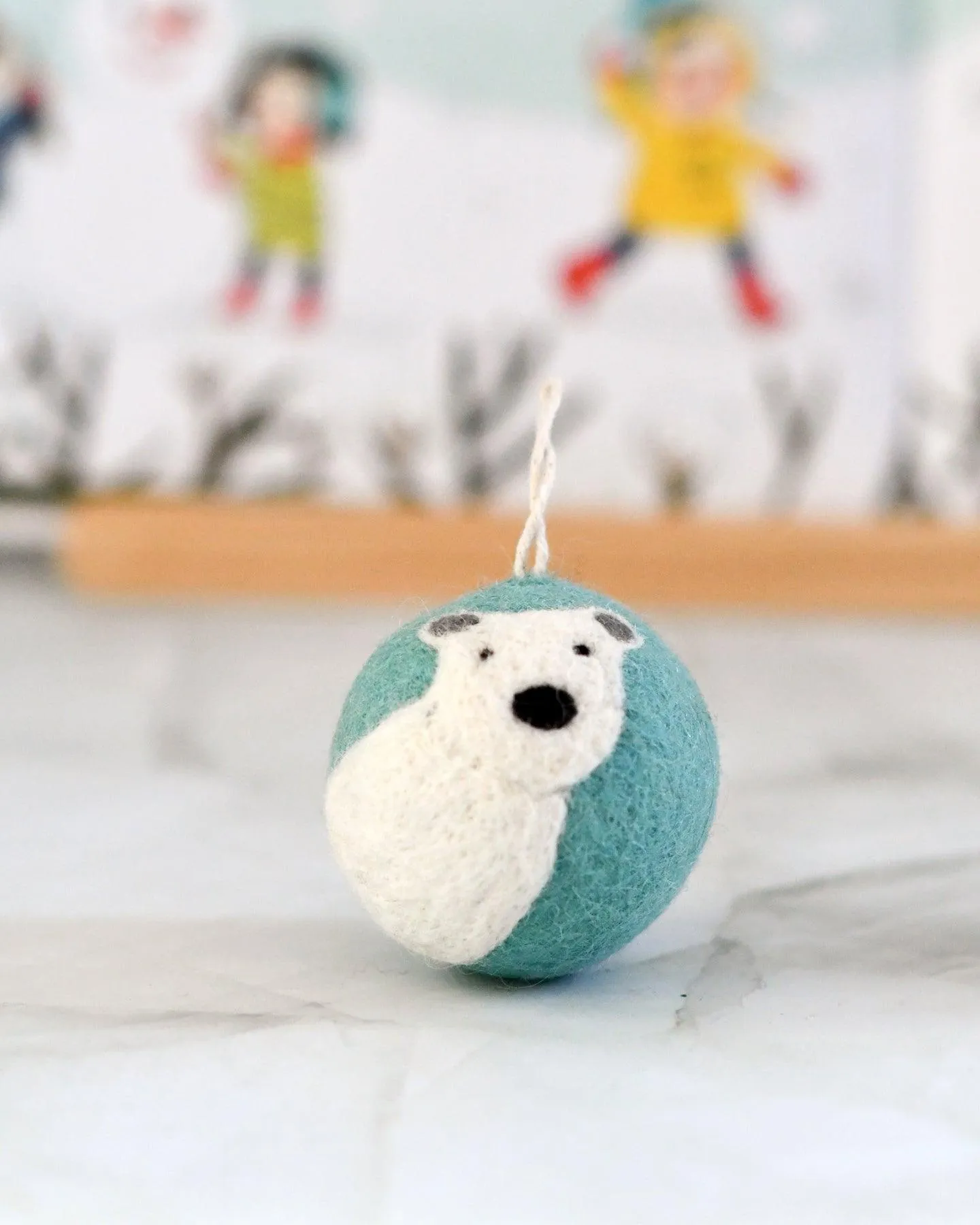 Felt Christmas Bauble Ornament - Polar Bear