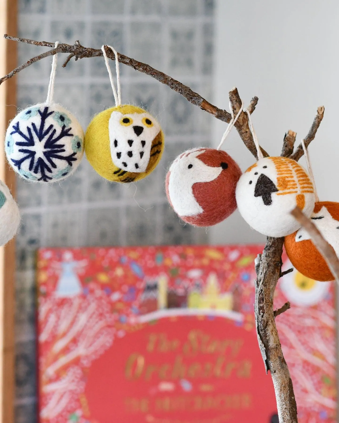Felt Christmas Bauble Ornament - Polar Bear