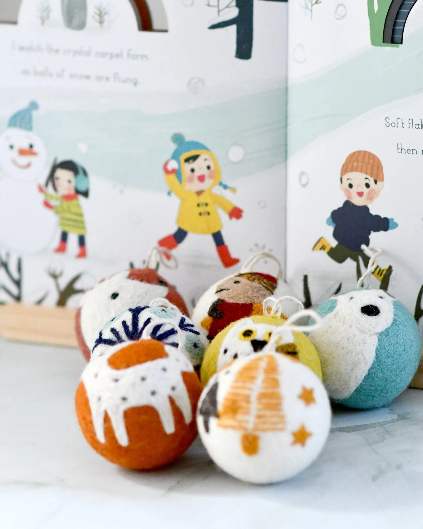 Felt Christmas Bauble Ornament - Polar Bear