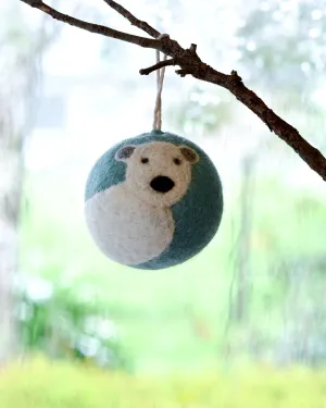Felt Christmas Bauble Ornament - Polar Bear