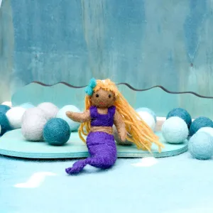 Felt Coral Mermaid Hanging - Purple Tail