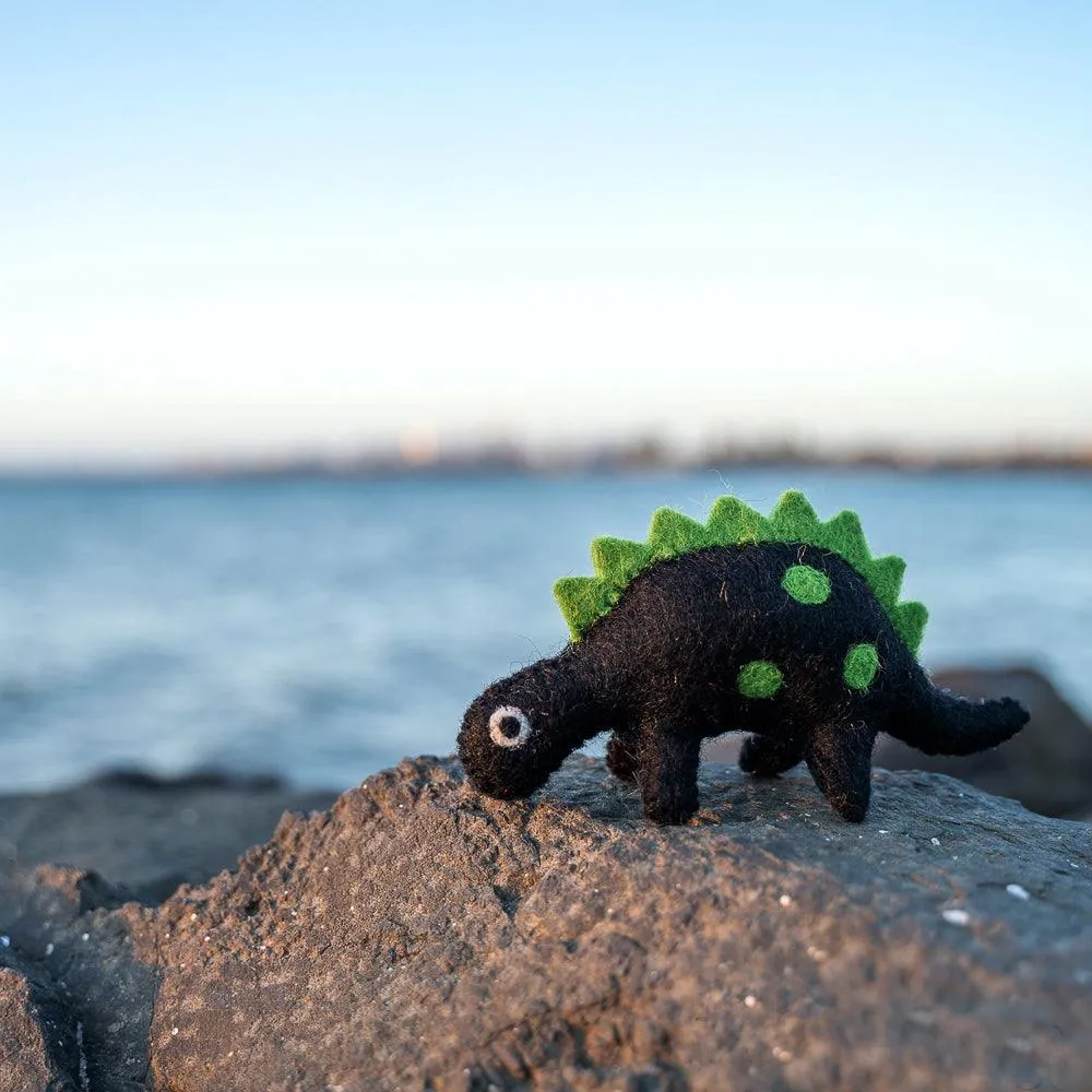 Felt Dinosaur Toy - Green Spikes