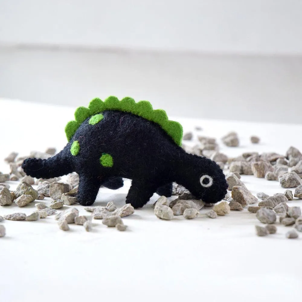 Felt Dinosaur Toy - Green Spikes