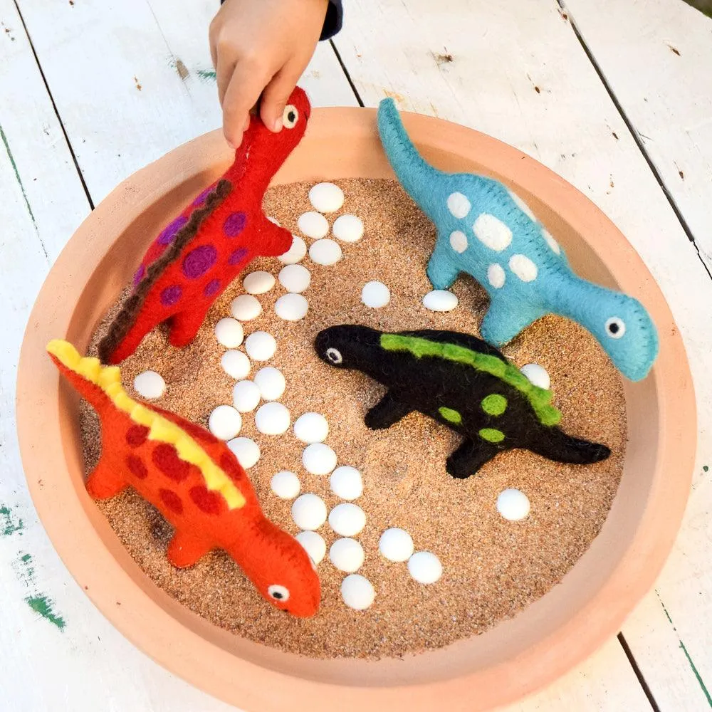 Felt Dinosaur Toy - Green Spikes