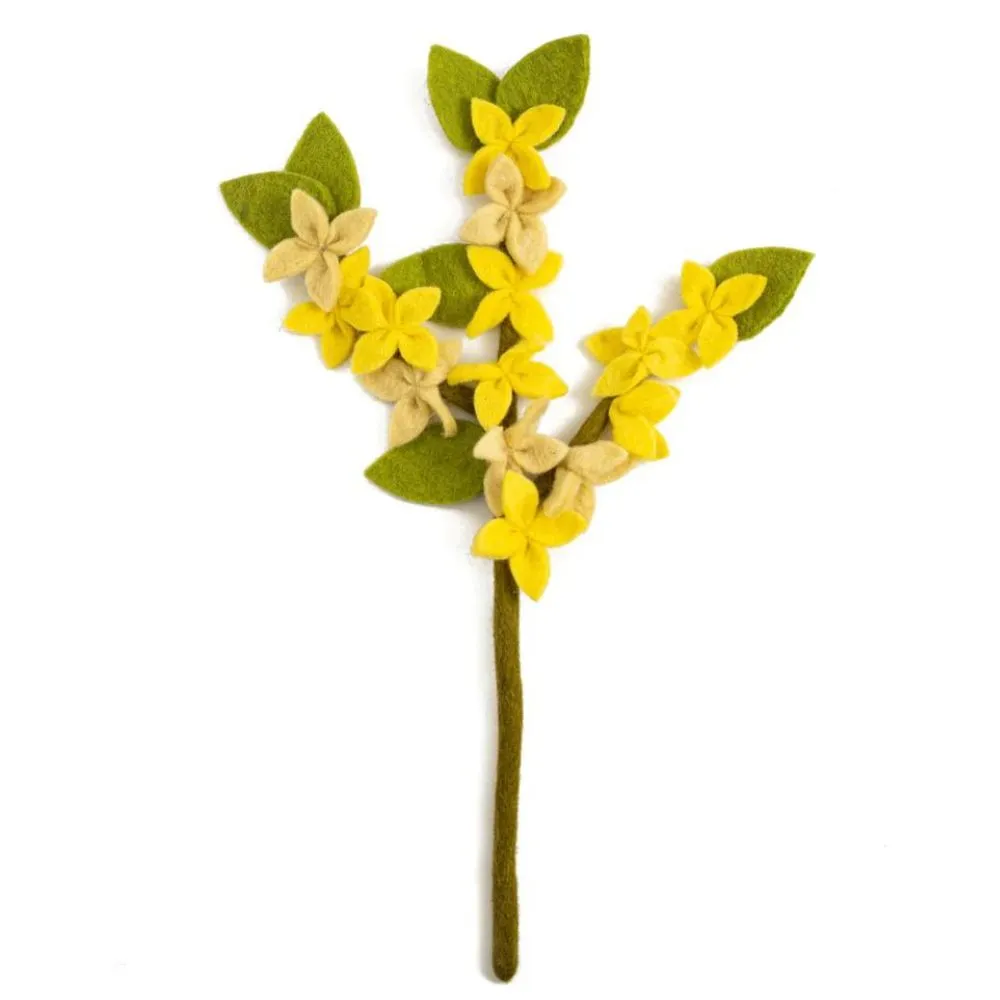 Felt Forsythia Flower Stem