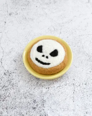 Felt Halloween Angry Skull Cookie